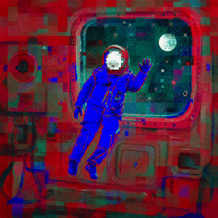 Astronaut at a window